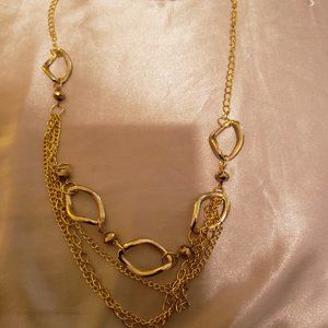 Gold Necklace with Earrings